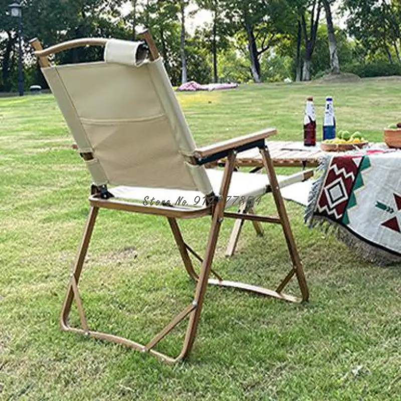 Уличный складной стул для кемпинга портативный Kermit из алюминиевой древесины
