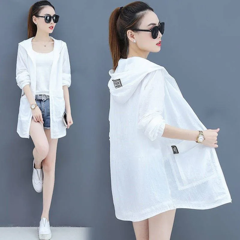 

Clothing UV Jacket Size Big Loose Sunscreen Sun Protection Jacket Coat Proof Women Color Anti Mid-Length Ultra-Thin Summer Multi