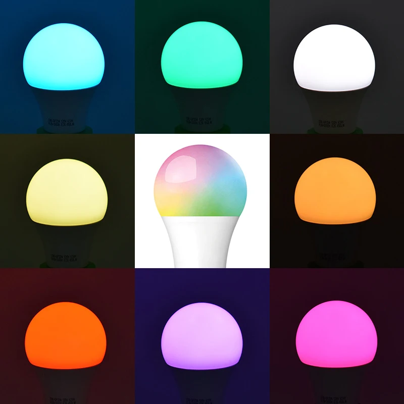 1 шт. WiFi умный светодиодный лампочка, лампа 7/9 Вт RGB RGBW E26/E27, разбудите теплую лампу, работающую с Alexa Google Home, рождественские огни