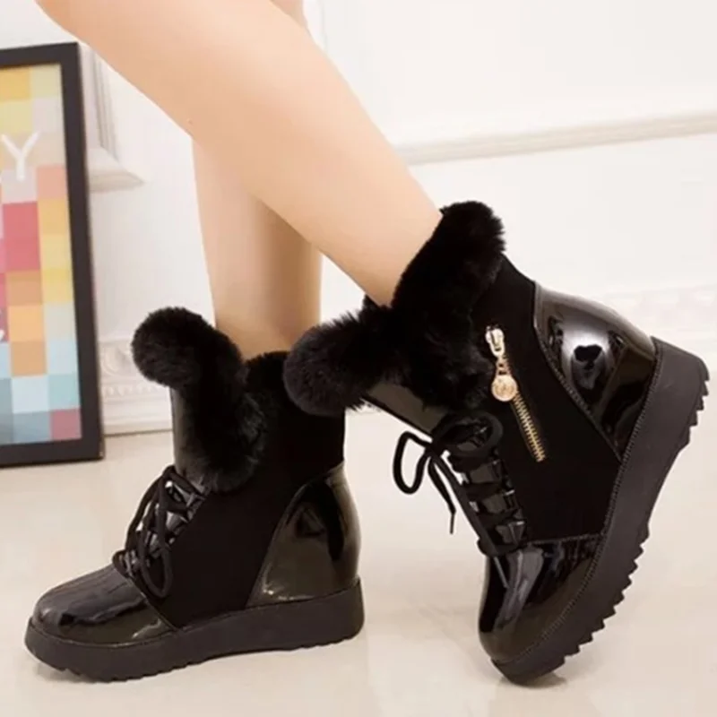 

2022 Winter Plus Velvet Warm Snow Boots Female Short Tube Ankle Boots Zipper Botas De Mujer Boots New Korean Version Cotton Shoe