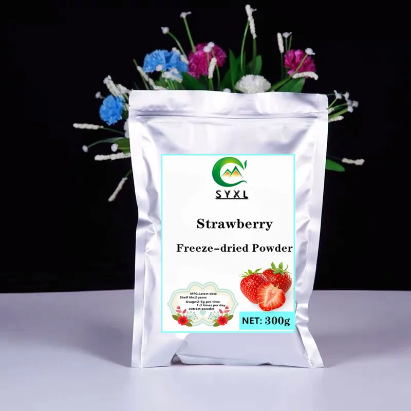 

100g-1000g GMP Manufacture food grade 100% Pure Natural Organic Freeze-dried Strawberry Powder Strawberry extract powder