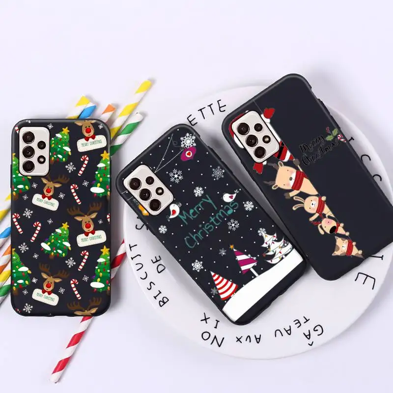 

Christmas new Year happy Cartoon Phone Case For Xiaomi Mi Redmi Note 7 8 9 pro 8T 9T 9S 9A 10 Lite pro