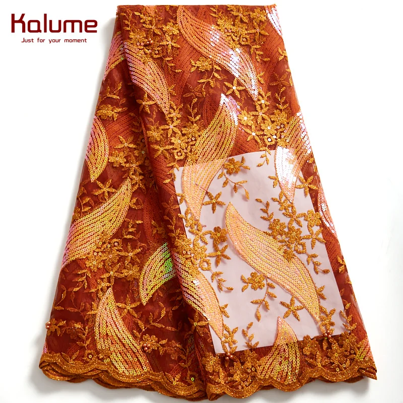 

Kalume Φ 5 ярдов африканская нигерийская кружевная ткань 2021 Высокое качество для свадебной вечеринки «сделай сам» пошив платья F2553