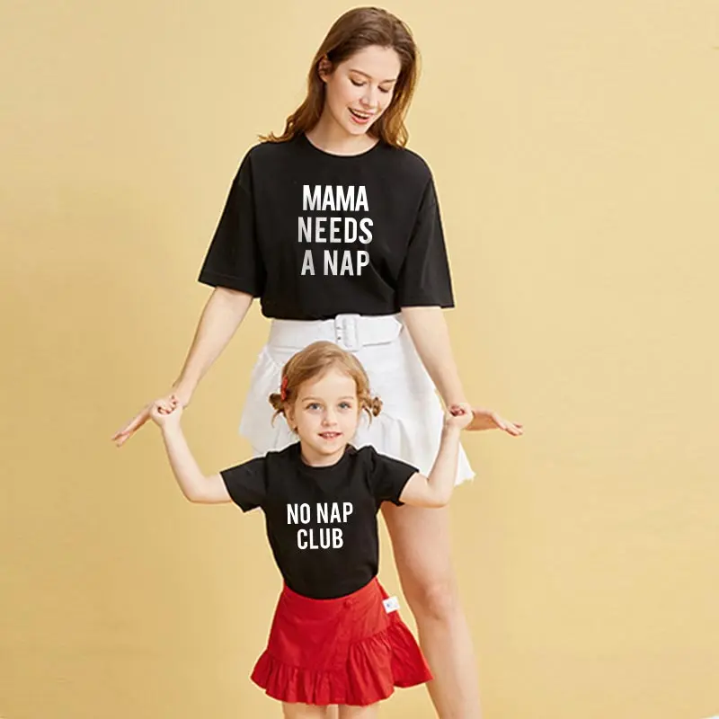 

Новинка лета 2021 одежда для матери и дочери для родителей и детей футболка с коротким рукавом для мамы и девочки белые простые креативные топ...