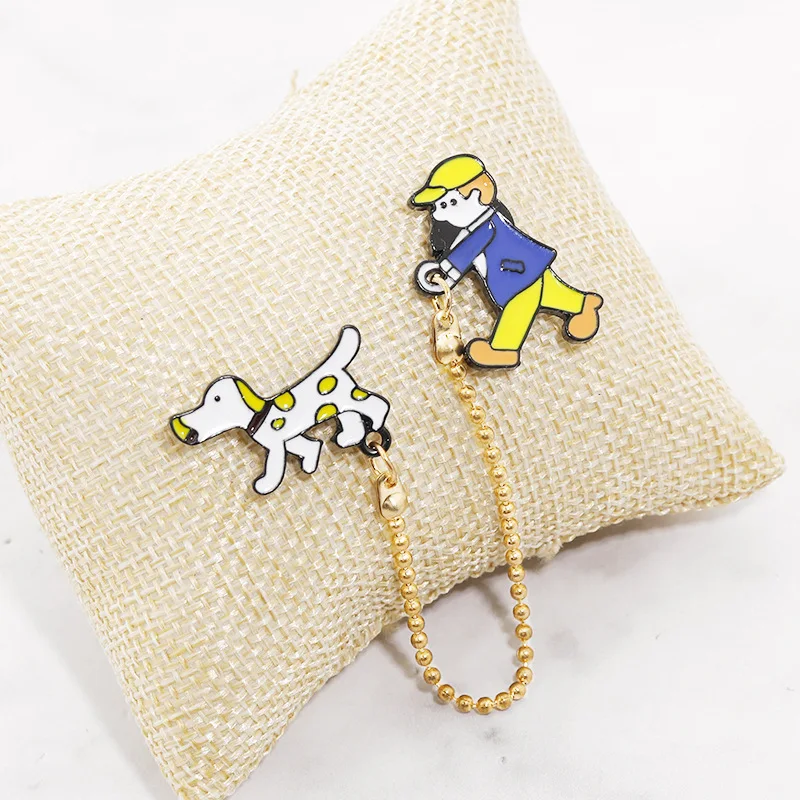 

Лидер продаж, брошь в виде забавной собаки, ходячей мальчика, комбинированная брошь, аксессуары, креативный японский значок