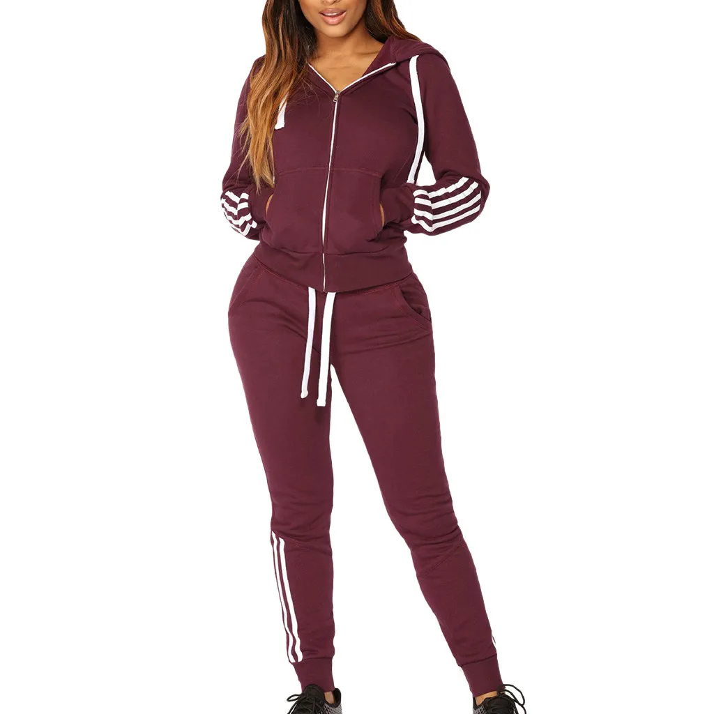 Autumn winter sport suit women set Tracksuit sportwear Women casual 2pcs knitted Nice quality |