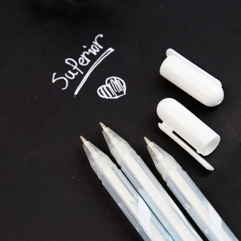 Высококачественная Белая ручка 0 8 мм 6/9 шт./партия скетч лайнер для рисования