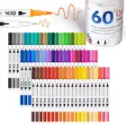 Маркеры для рисования, двусторонние, 60 цветов