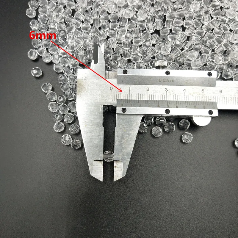 200 шт 6 мм граненые Акриловые бусины-разделители имитация австрийских