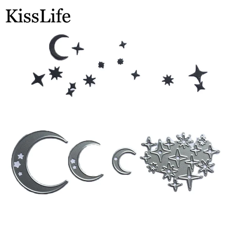 Новинка металлические штампы в виде звезды луны ночи Alinacraft бумага