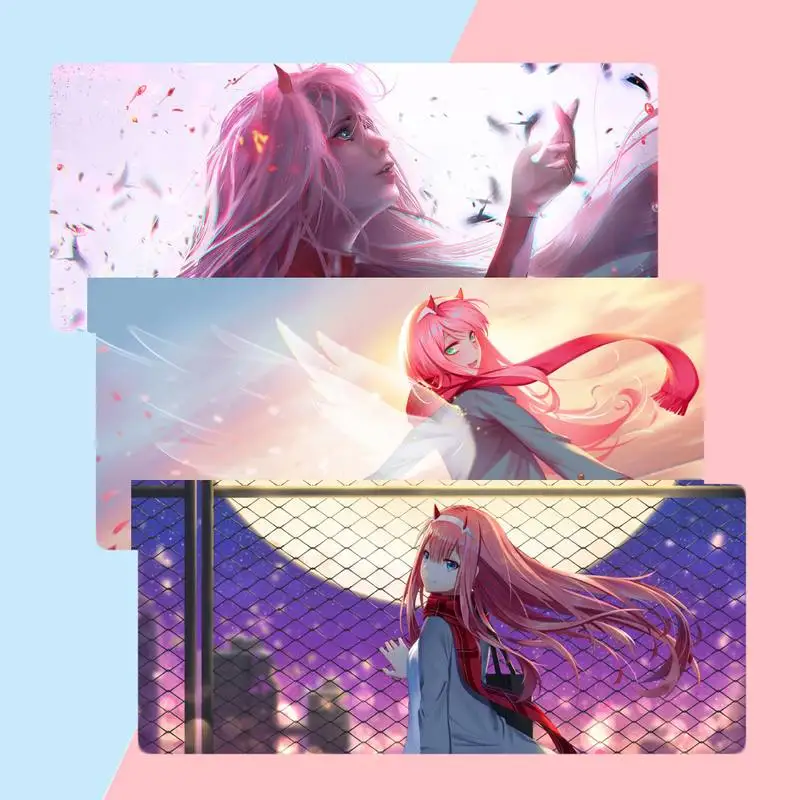 

Резиновый игровой коврик для мыши Zero Two 2 для ПК X XL XXL, Нескользящая подушка толщиной 2 мм, похожий на LE