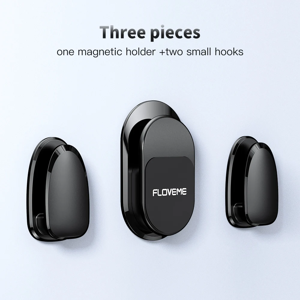 floveme magnetic car phone holder multifunction mini hook mobile phone holder magnet wall phone holder car mount gps stand free global shipping