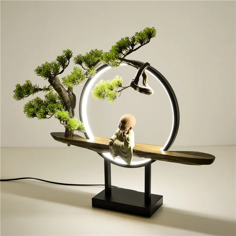 Светодиодная настольная лампа OUFULA из смолы для современного офиса креативное