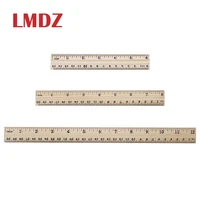 lmdz 1pcs high quality 15cm 20cm 30cm wooden ruler metric rule precision double sided measuring tool learning office stationery