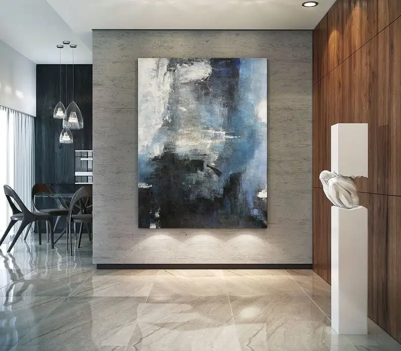 Koop Canvas Schilderij Abstract Woonkamer Decor Moderne Kunst Handgemaakte Kunstwerk Grey Grote Originele Schilderijen Hotel Muur Decor Art