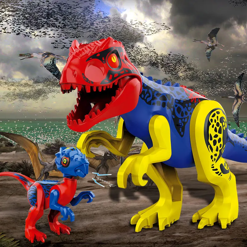 Конструктор динозавр World 2 фигурки-динозавры тираннозавр рекс индоминус сборные