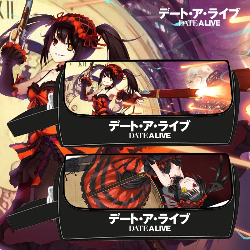 

Чехол для карандаша с аниме «DATE A LIVE», токисаки Куруми, йошино, Студенческая сумка для ручек на молнии для косплея, мультяшная косметичка, кор...