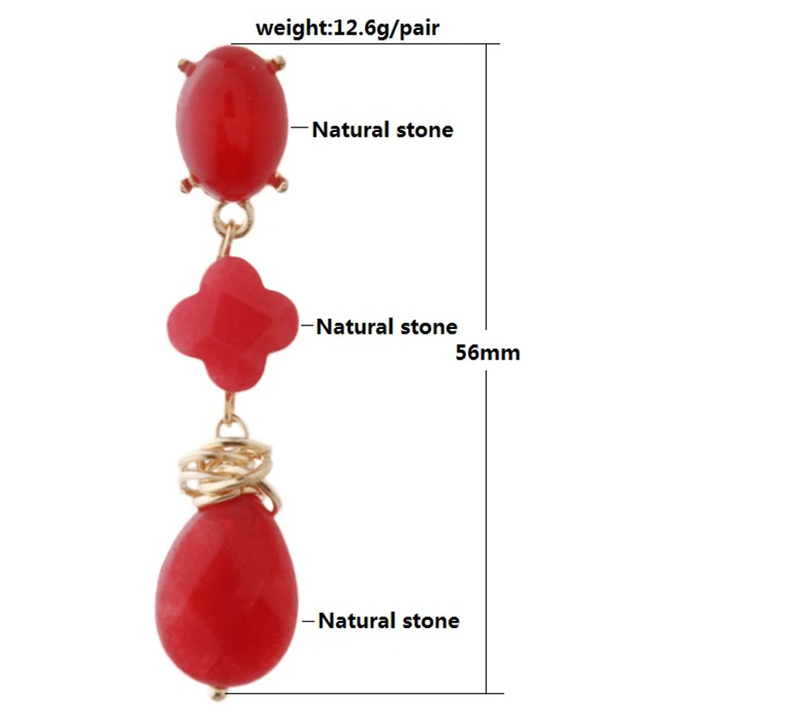 Серьги NeeFu WoFu из натурального камня серьги-подвески с пресноводным жемчугом