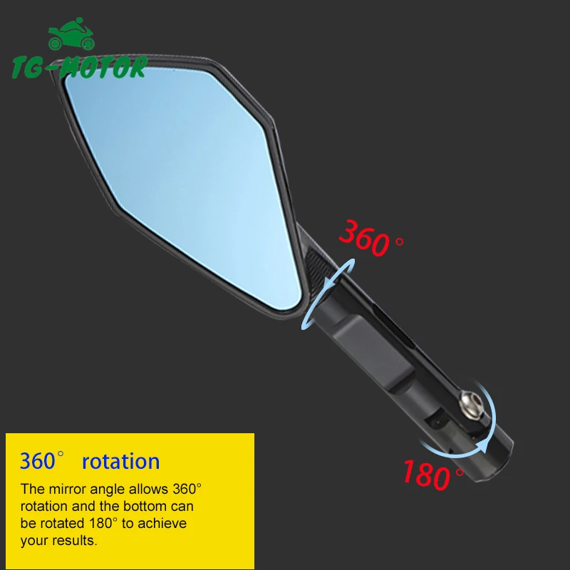 

TG-Motor Motorcycle Rearview Mirrors 8/10mm Side CNC Mirror For Suzuki intruder For Honda Shadow 600 750 For YAMAHA SR400 FZ6N