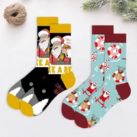 new 2021 christmas socks women funny santa claus christmas tree snow elk cotton happy socks men harajuku new year sokken