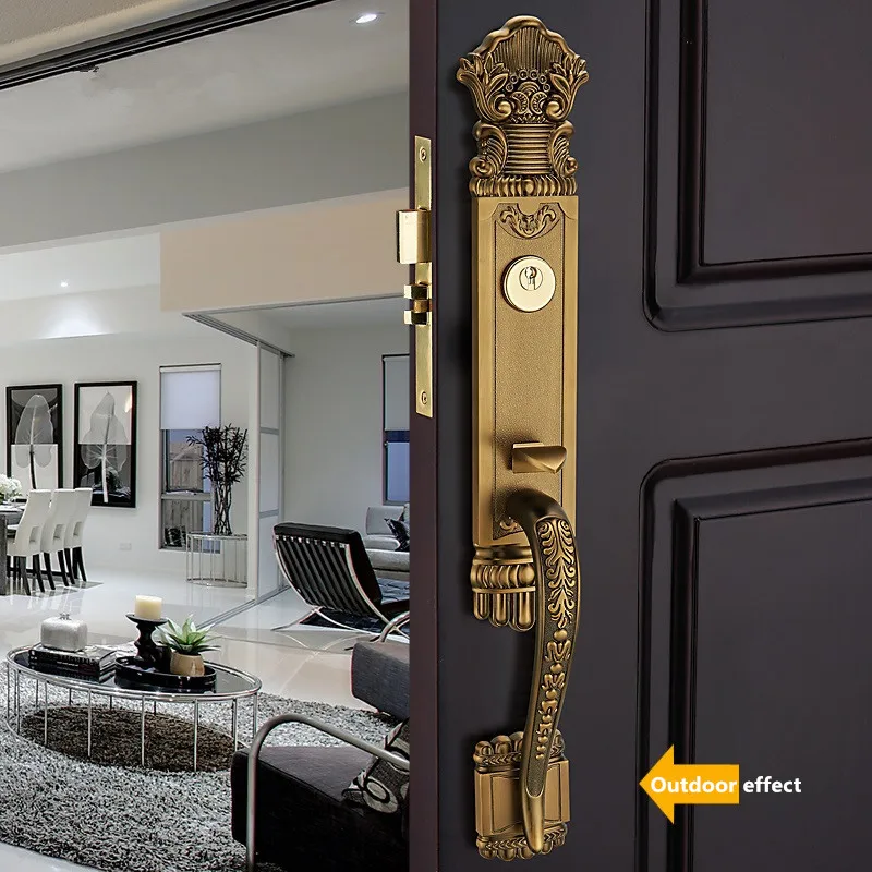 Цинковый сплав Материал входной замок античная медь Coffee отделка для одной