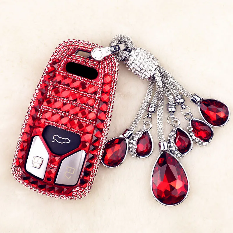 Фото Чехол для автомобильного ключа с кристаллами Audi A4 A4L A5 A6L QT S5 S7 Q7 TTS | Автомобили и