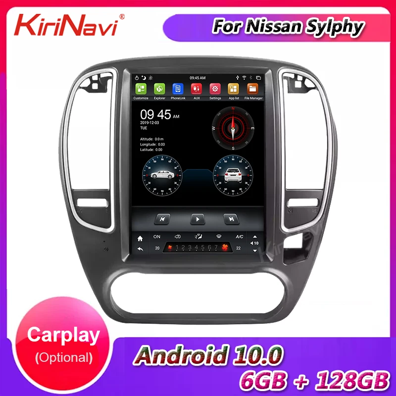 Автомагнитола KiriNavi 10 4 дюймов Android 0 автомобильное радио головное устройство для