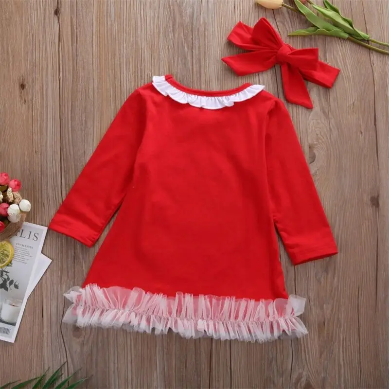 Рождественская Одежда для новорожденных девочек Рождественский Санта-Клаус