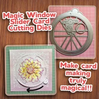 magic window slider card cutting dies stamps dies scrapbooking mold cut diy handmade tools craft decoration 2021 new metal dies