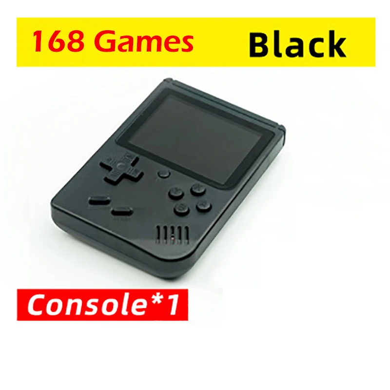 Black-168 Coolbaby RS-6 Ретро портативная мини портативная игровая консоль 8 бит 3,0 дюймов цветной ЖК-дисплей Детский Цветной игровой плеер Встроенные игры 168/500 - Цвет: Black-168