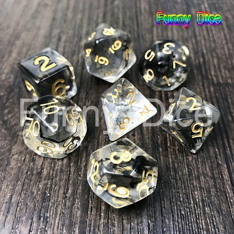 Многогранная Туманность 7 шт./компл. для D & d игра и сумка rpg в кости набор
