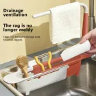 Новая телескопическая полка для раковины, органайзер для кухонных раковин, держатель для мыльного полотенца, губки, сливная полка, корзина для хранения, гаджеты, аксессуары