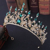 retro baroque style shining crystal tiaras and crowns de noiva bride headbands bridal wedding party hair jewelry accessories