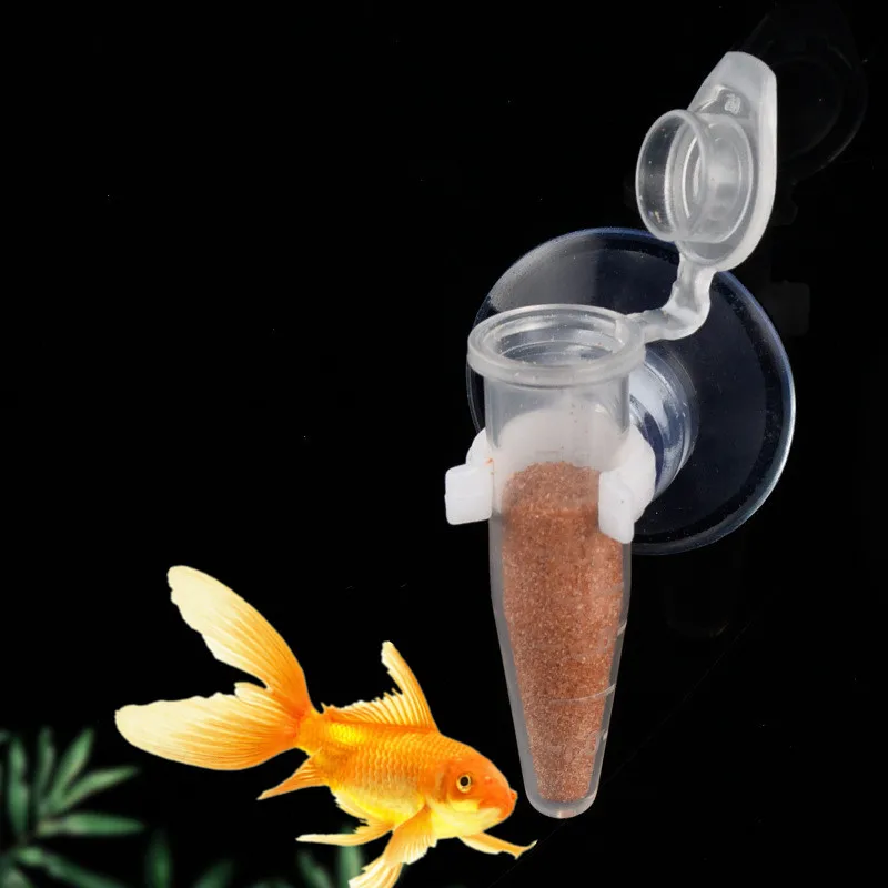 Автоматическая кормушка для рыб конический аквариум Красный червь фидер
