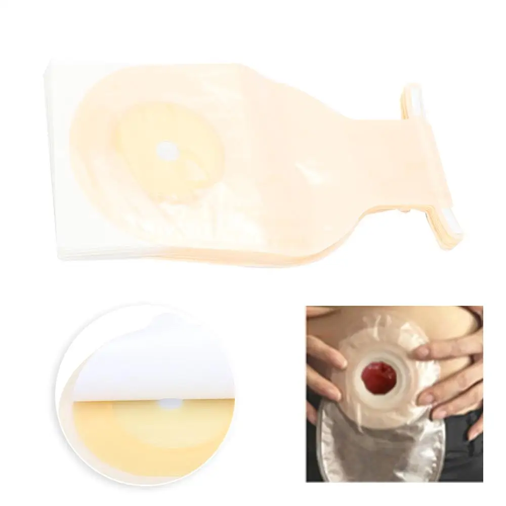 

10 Pieces / Set Of Disposable Ostomy Bag Ileal Pouch Prevent Detachment Leakage Open Drainable Bag Care Bags Household Portables