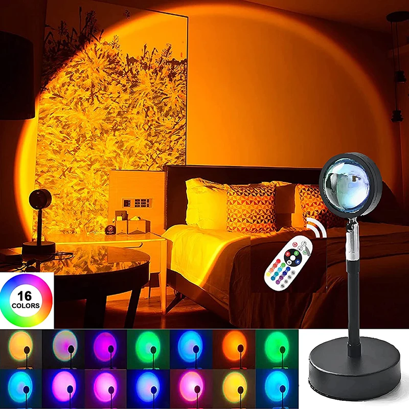 Умный Bluetooth закат лампа лусветильник свет Aura настроение атмосфера приложение RGB для дома фотография Фон Рождество подарок на день рождения - изображение