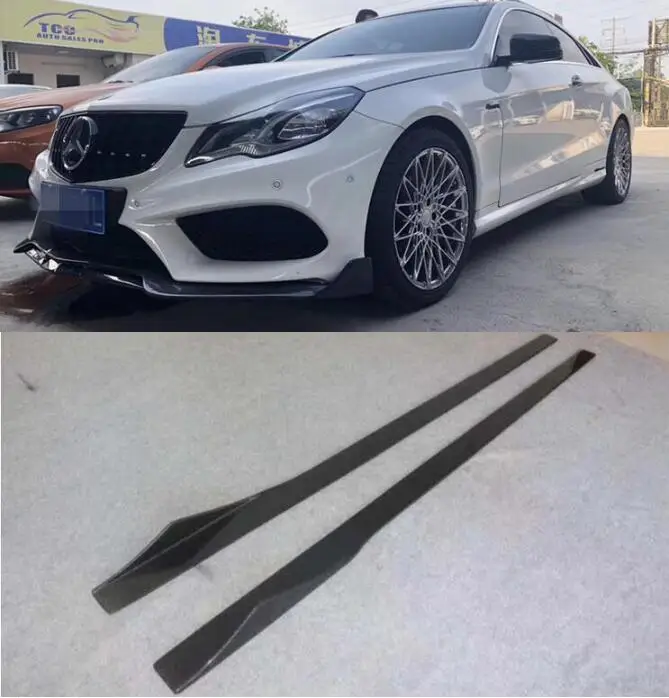Автомобильные боковые юбки W207 из натурального углеродного волокна комплект боди