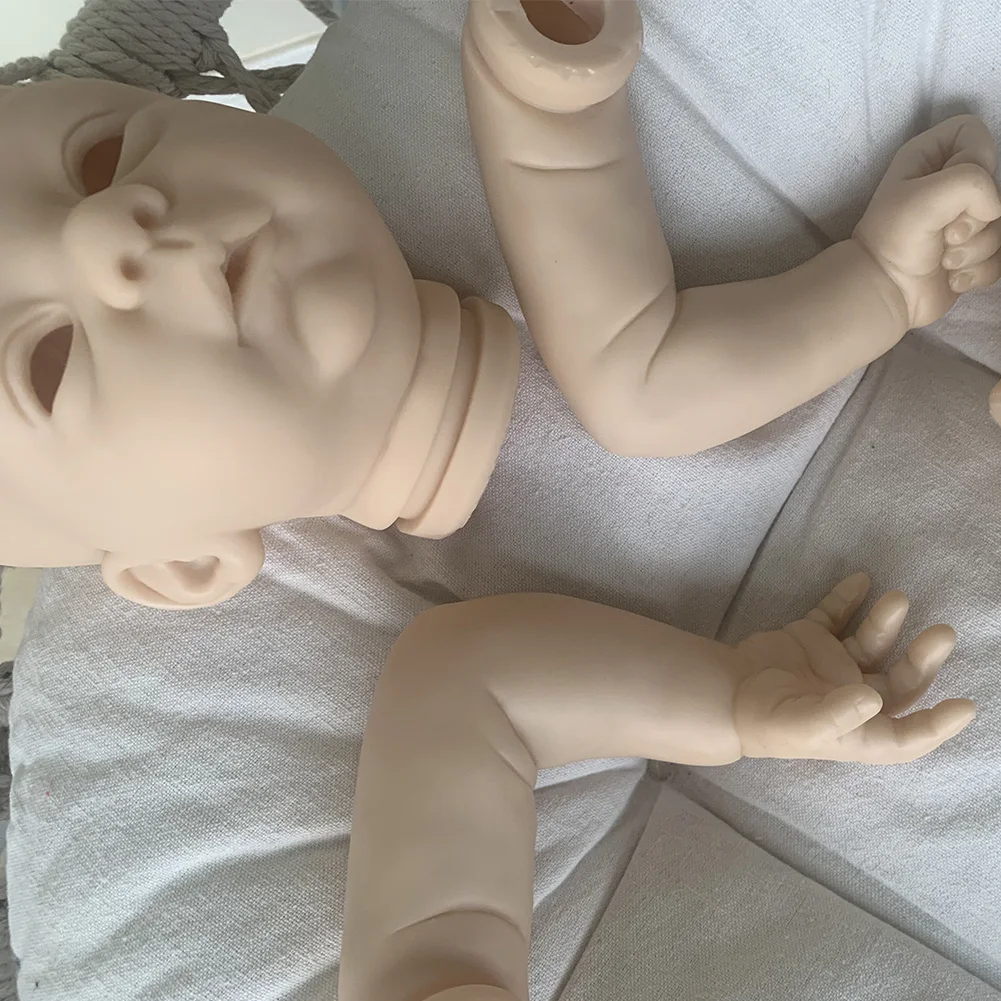 

21inch Full Body Flexible Real Touch Realistic Simulation Reborn Doll Kit Home Soft Vinyl Funny With Eyes Non Toxic DIY Toy