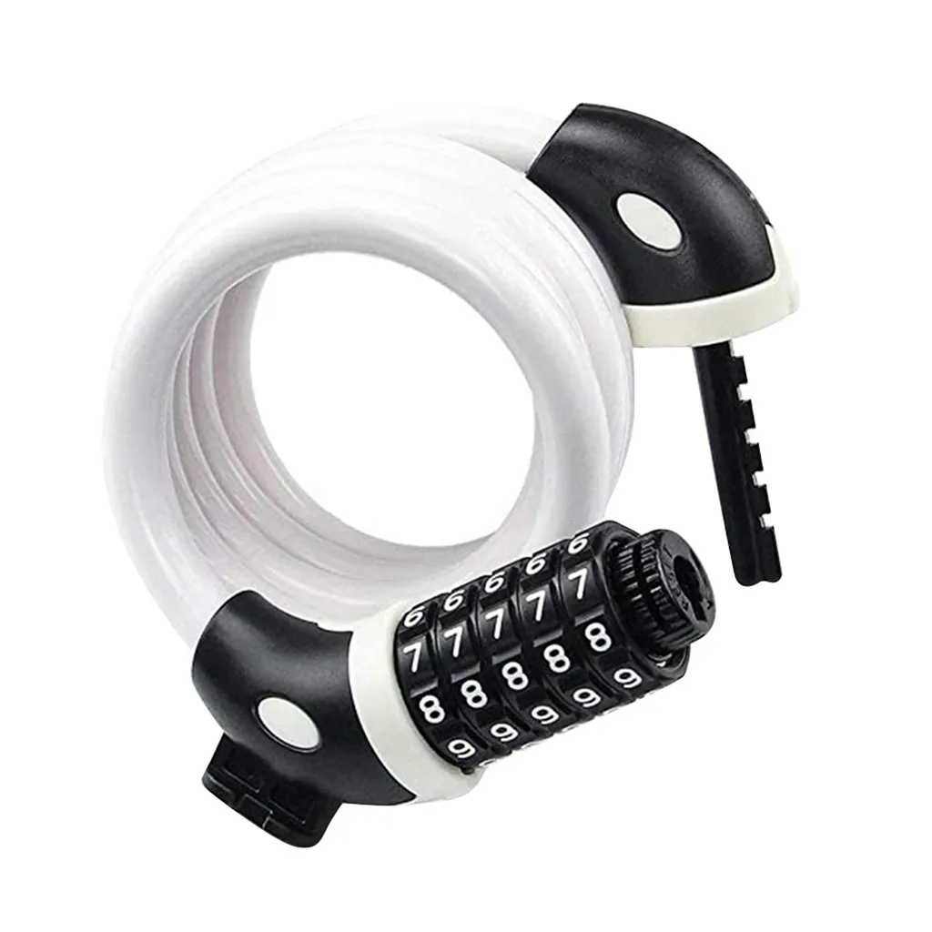 Велосипедный кабель базовый самосбрасывающийся комбинированный с пятью цифрами