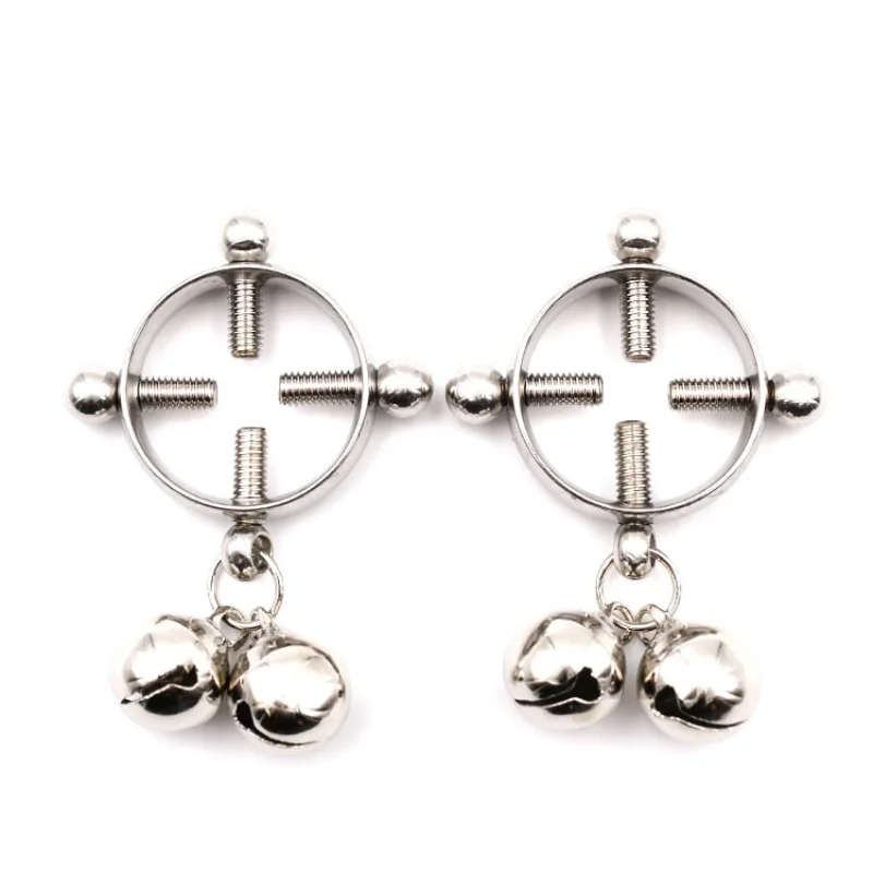 Серебряный Женский Регулируемый металлический винтовой колокольчик зажим для
