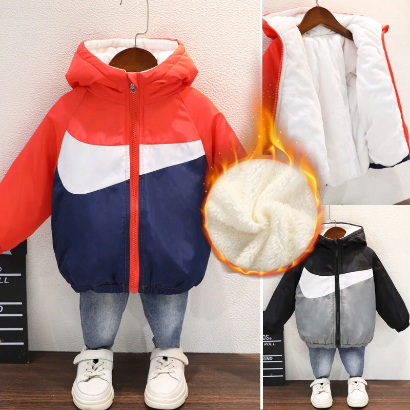 Зимние куртки для детей пальто мальчиков 2020 Новый флисовый плащ с капюшоном