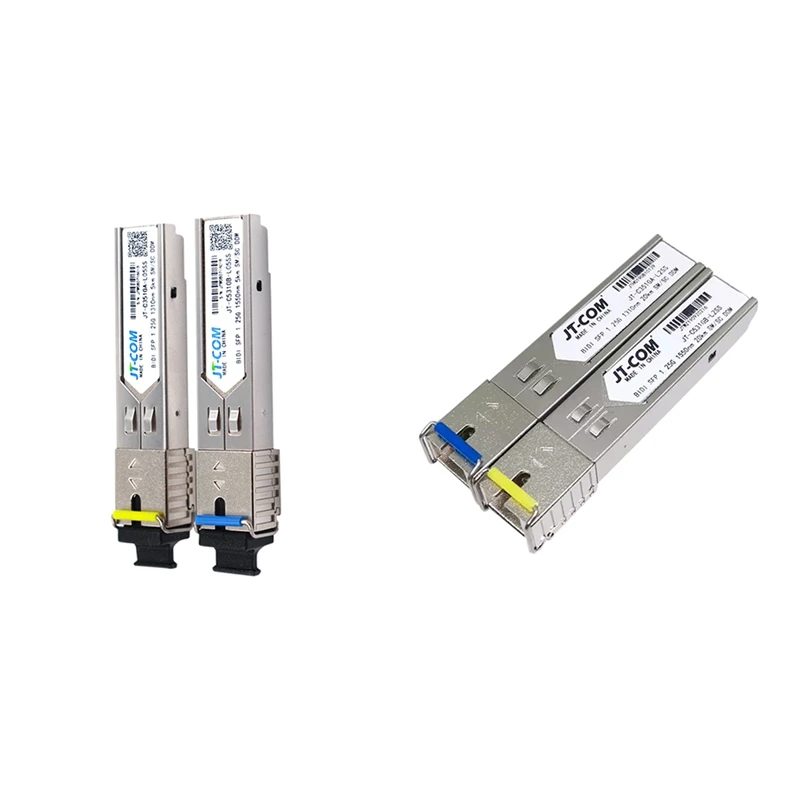 

JT-COM 2 шт SC SFP модуль Gigabit DDM BIDI Mini Gbic 1000 Мбит/с волоконный трансивер Sfp модуль совместимый с Mikrotik