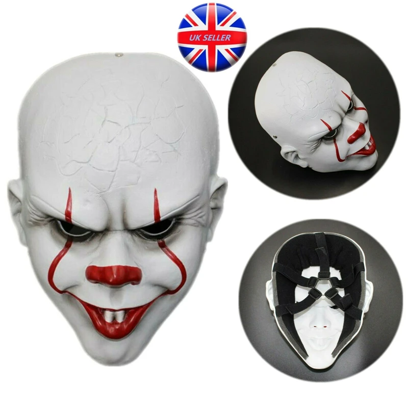 Хэллоуин пугающая маска Stephen King's It Косплей Маска Pennywise полимерный шлем Необычные Хэллоуин вечерние реквизит