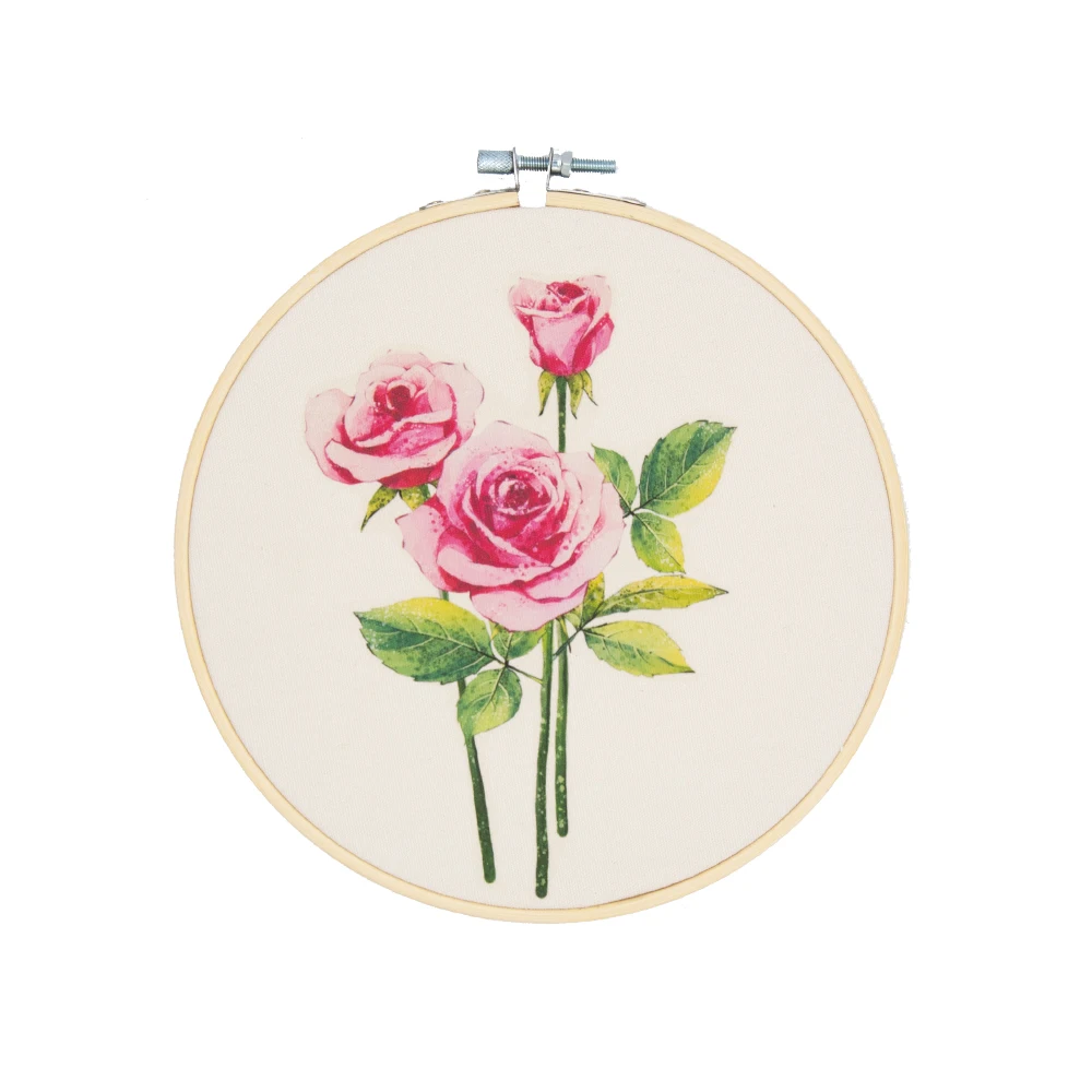 

One piece handmade wall desk decorations home shop bar wedding scene ornaments Cotton canvas hand painted roses No.QC-1805