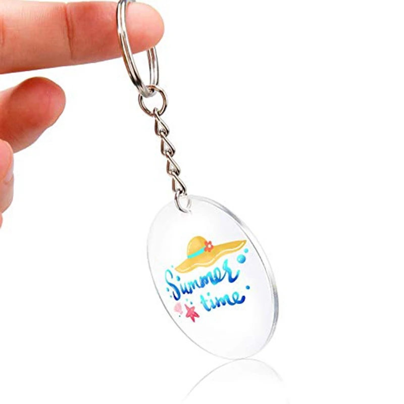 Заготовки для брелоков из акрила прозрачные круглые акриловые круги