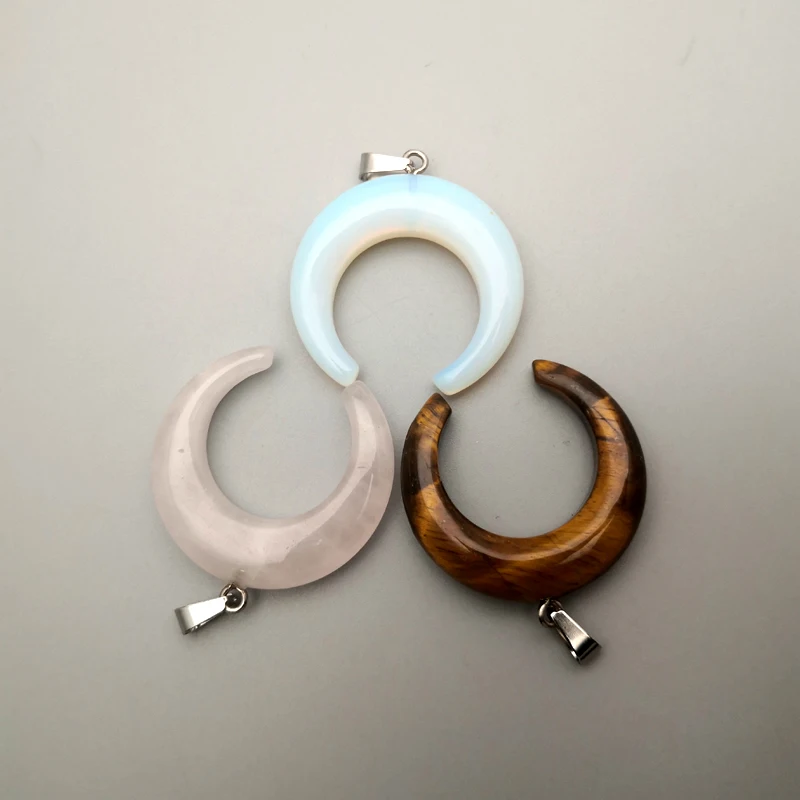 Женское Ожерелье-чокер из натурального камня цвета слоновой кости с подвеской в