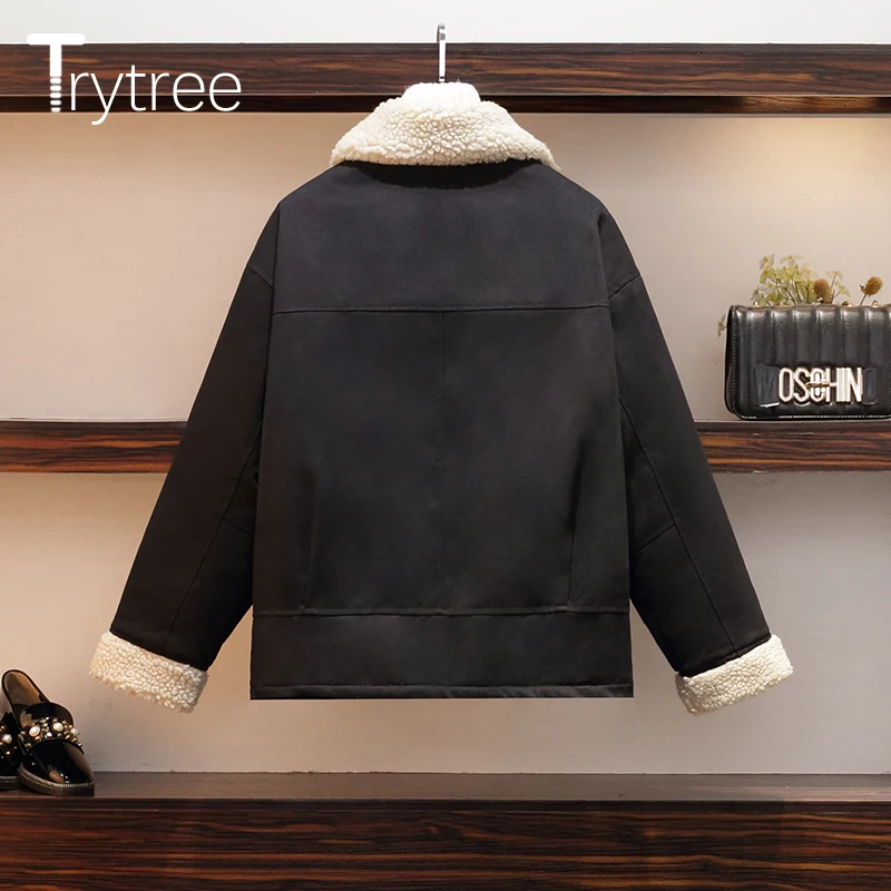 Trytree 2019 осеннее женское повседневное пальто с отложным воротником однобортное