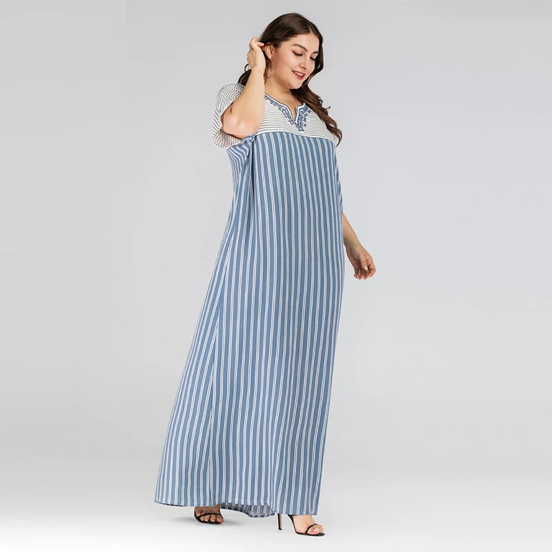 Элегантный мусульманский арабский турецкий кафтан с коротким рукавом Вышитые