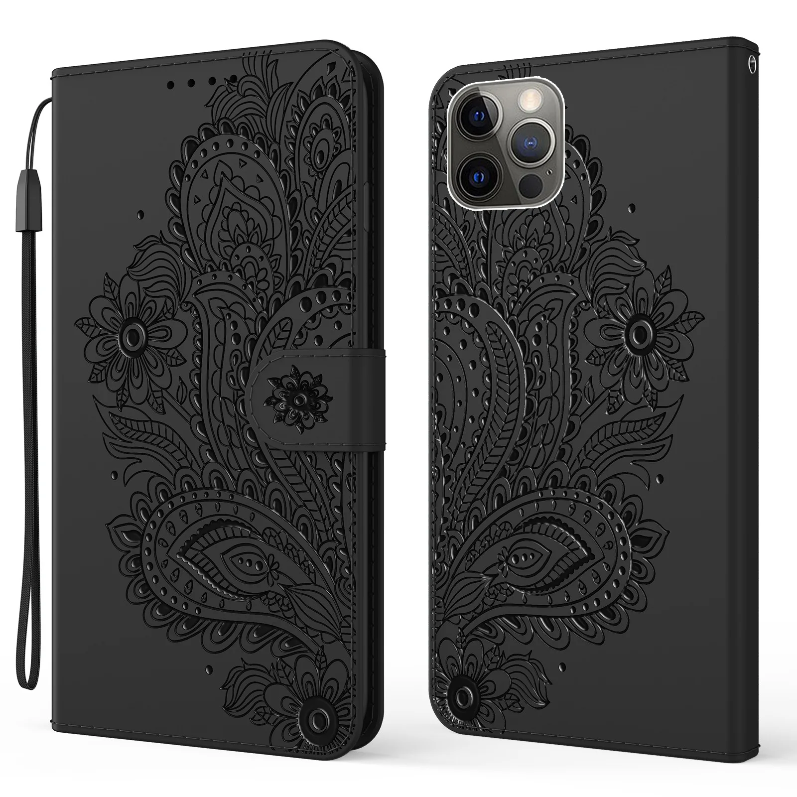 

Compatible for Samsung Galaxy S21 Ultra Wallet Cover 3D Peacock Flower PU Leather Phone Case Wrist Strap Card Slot Flip Magnetic