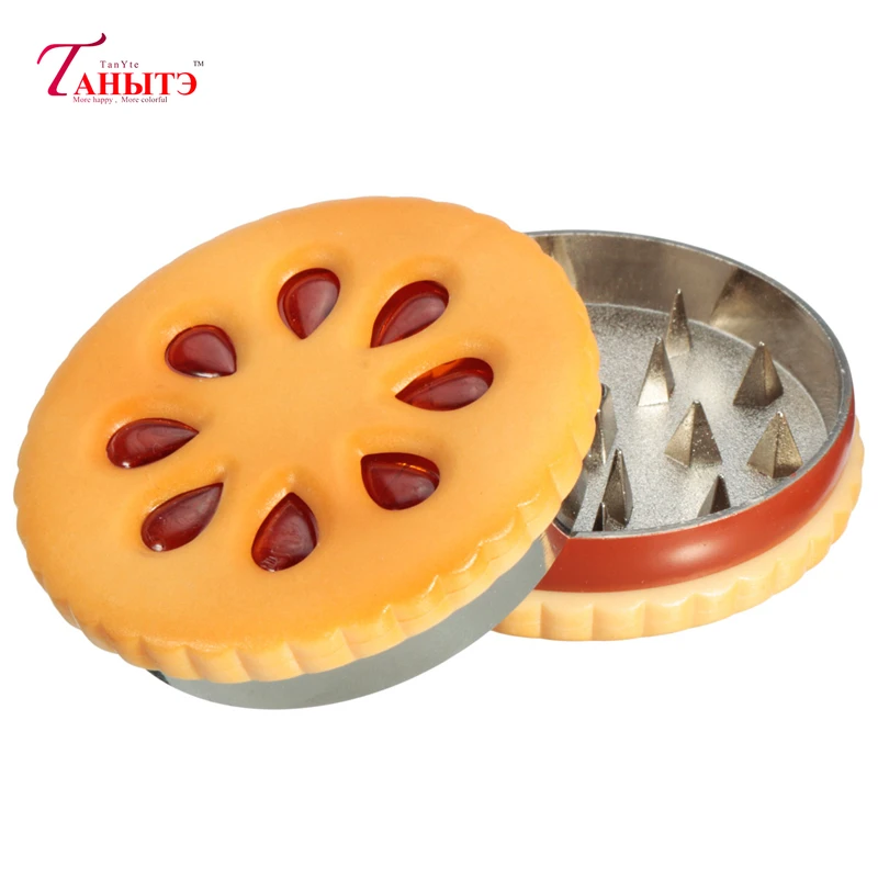 

Hot Sale 12 Pcs/box 55mm Biscuit Metal Pipe Grinder Tobacco Grinder Cigarette Craft Making Smoking Accessories Boyfriend Gift